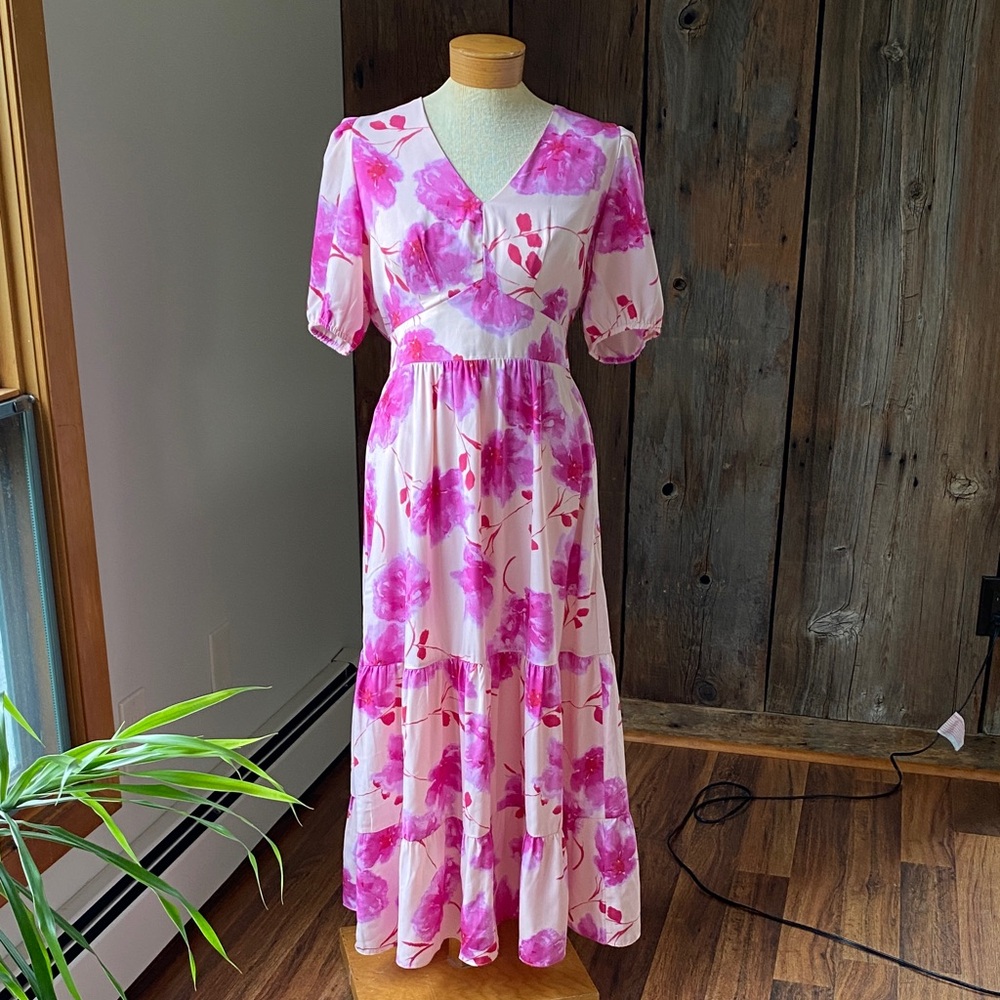 19 Cooper Pink Floral Maxi Dress